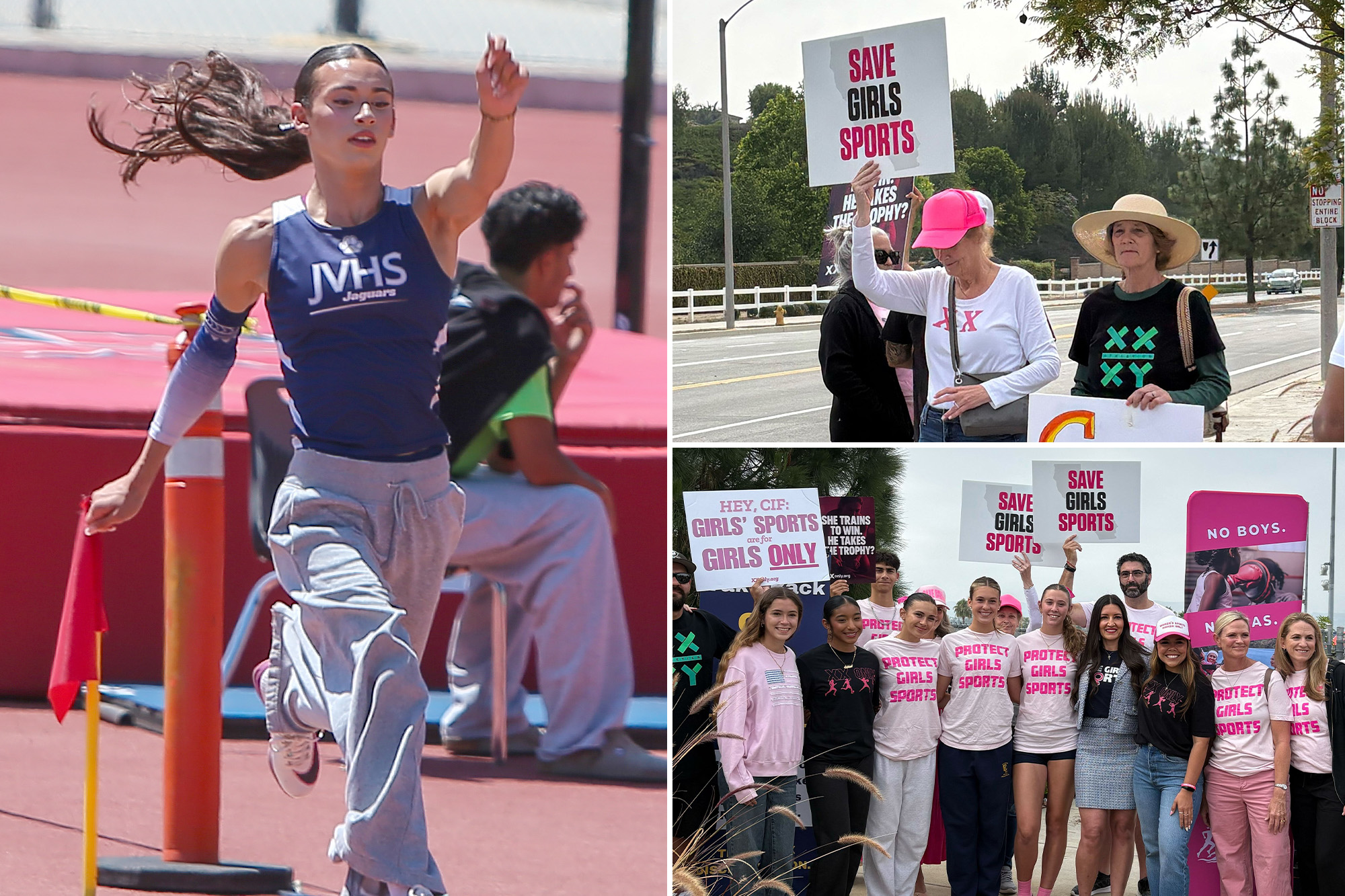 Trans athlete dominates California girls’ track meet as protesters demand: ‘Keep men out of women’s sports’