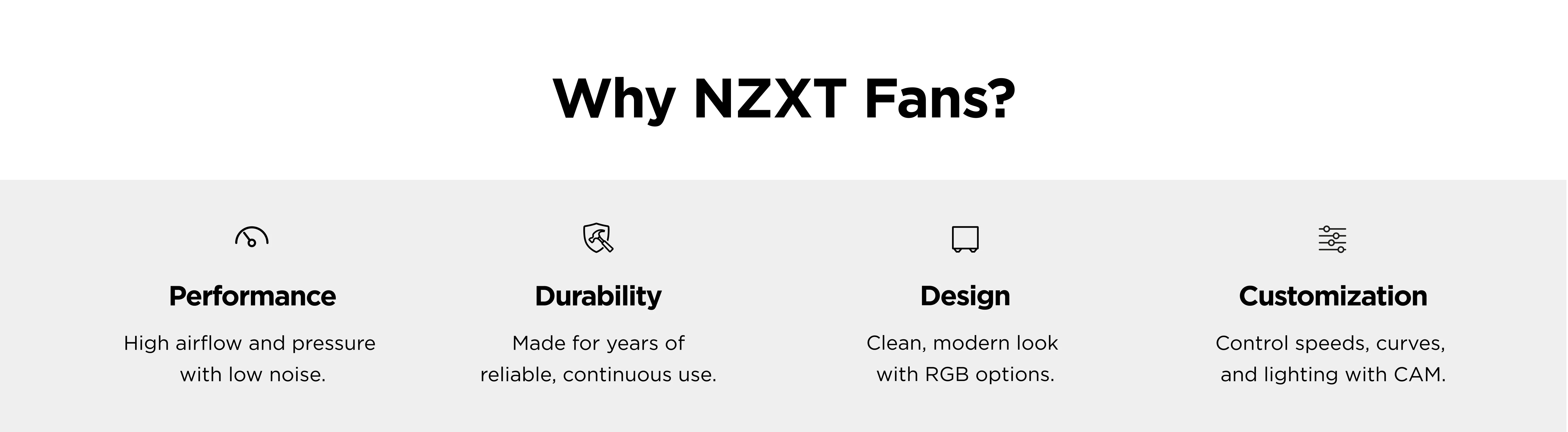 NZXT PC Case Fans High Airflow RGB And Static Pressure Fans 3 Why NZXT Fans 