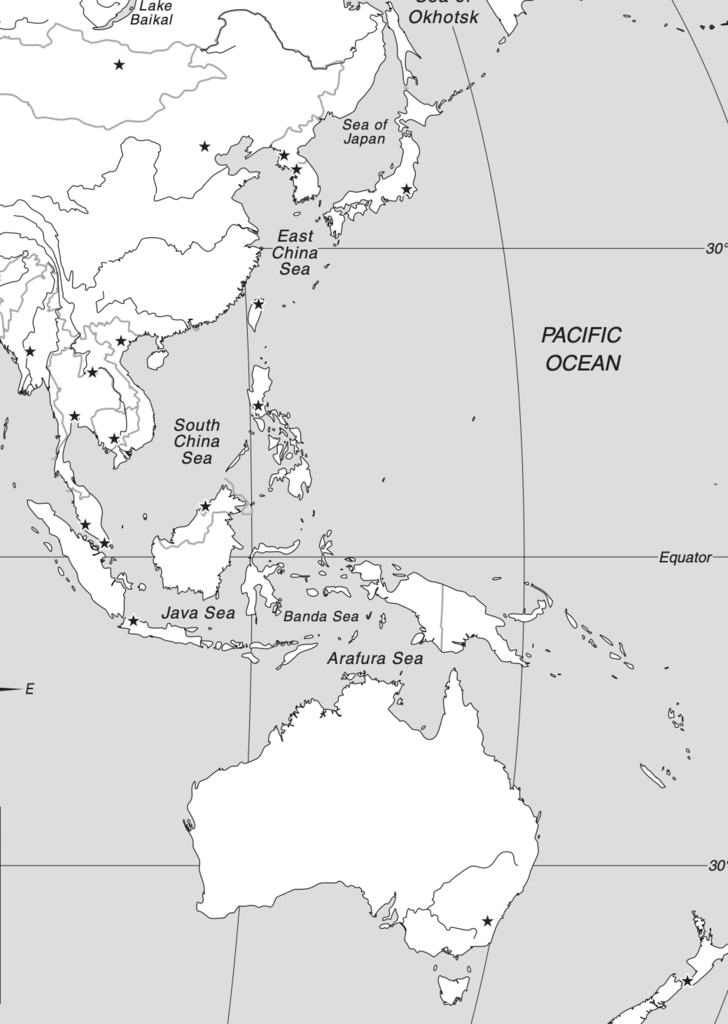 Asia And The South Pacific Map Quiz B 