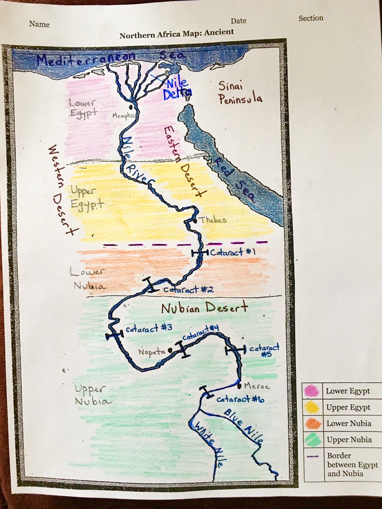 Ancient Egypt And Nubia Map Diagram Quizlet B 