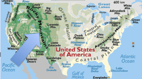 Usa Map Showing Mountain Ranges Rivers Us Map Rivers And Mountains 