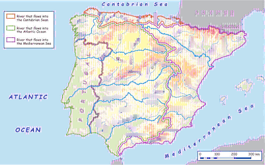 Spanish Rivers Map B 