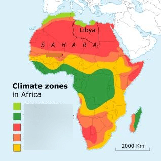 Climate map of africa