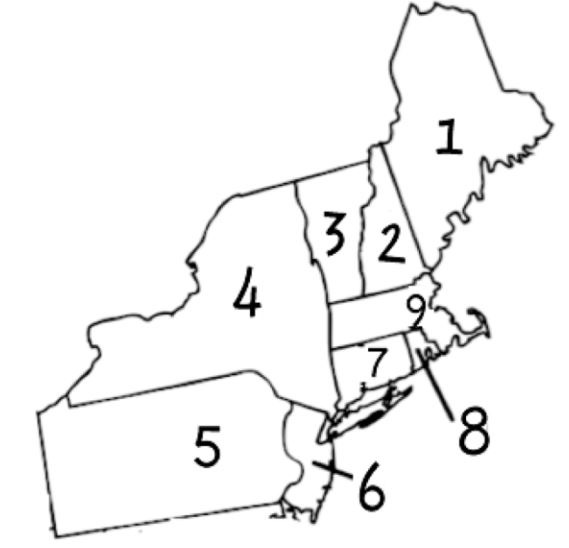 Northeast Region Blank Map B 