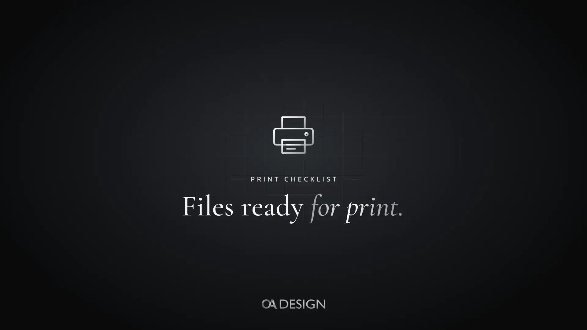 Print-ready file checklist by OA Design Malta