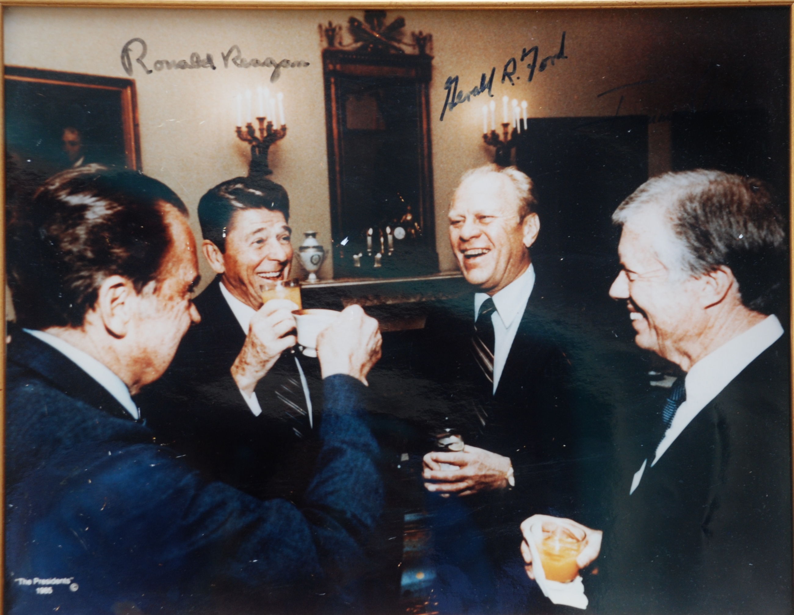 6, 1976 debate between jimmy carter and gerald ford, ford botches a rehearsed line from his briefing book and declares, there is. Lot Detail - Four Presidents Signed Photo