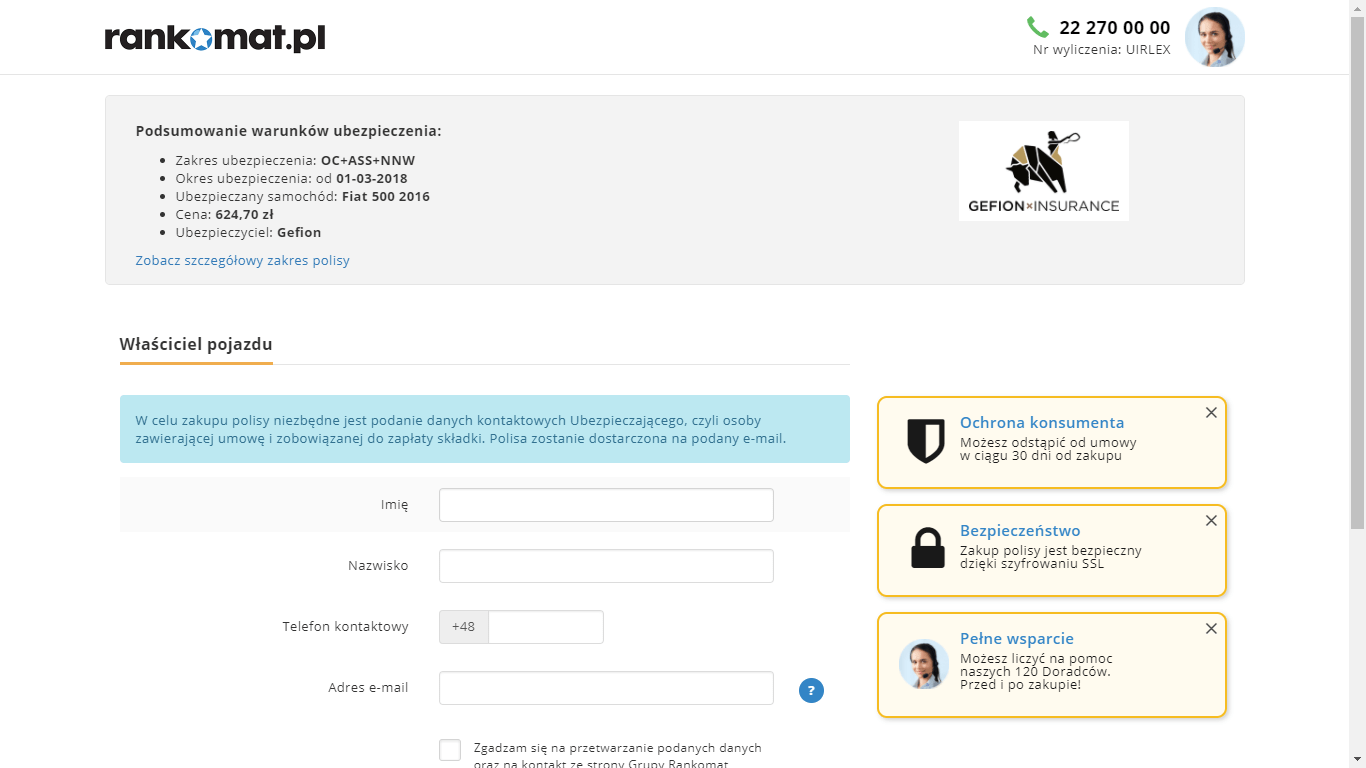 8 TEST | Porównywarki ubezpieczeń OC na przykładzie Rankomat.pl