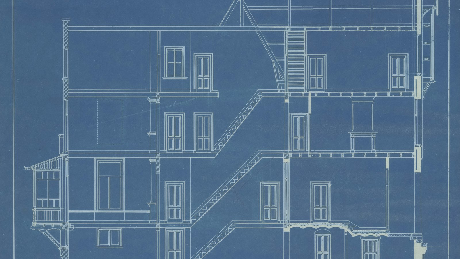 Architectural blueprint of a multi-storey building