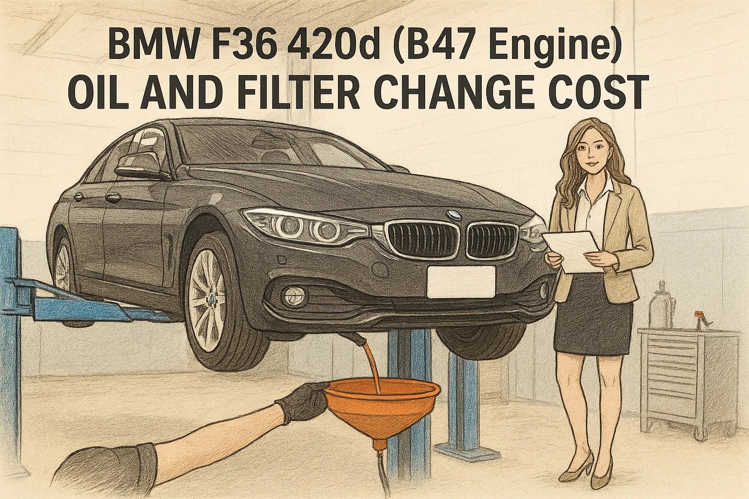 BMW F36 420d (B47 Engine) Oil and Filter Change Cost