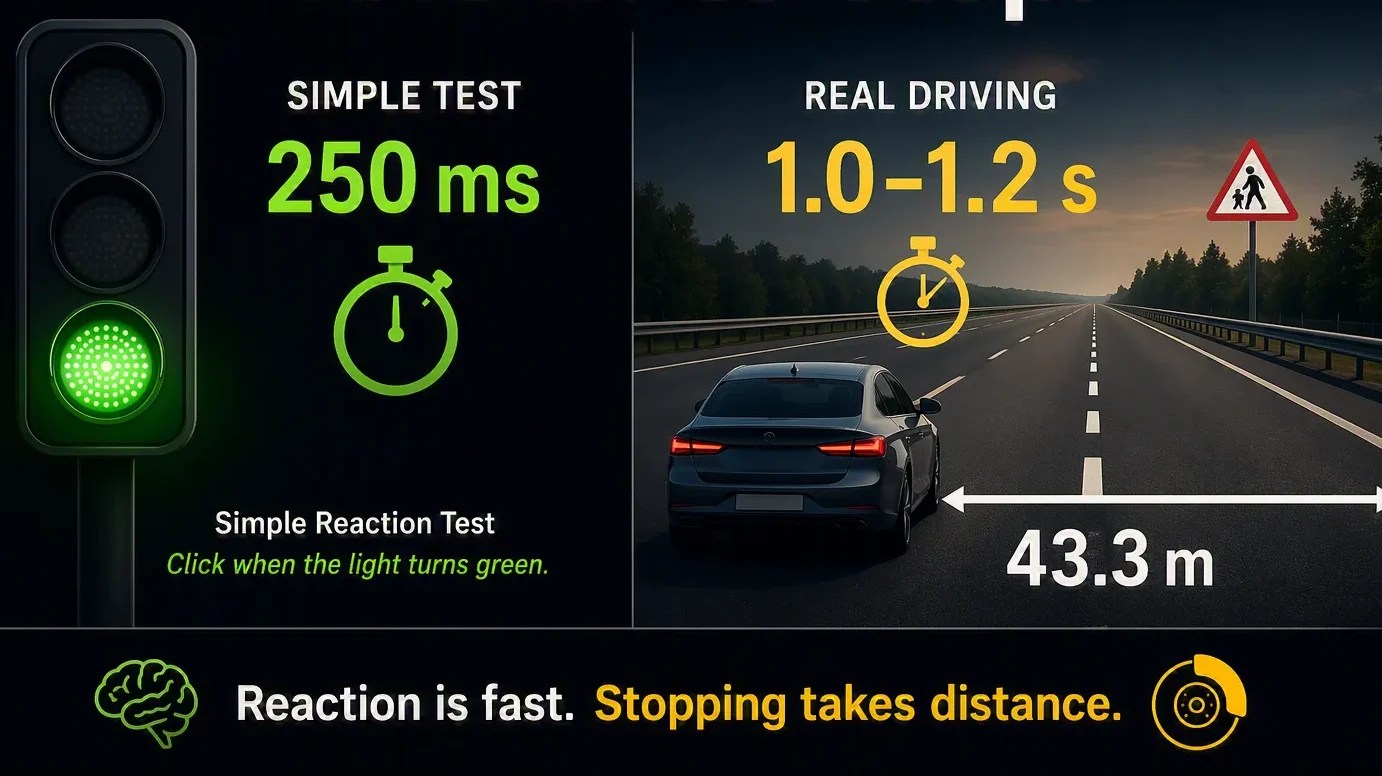 Reaction Time Tester — How Fast Do You React While Driving?