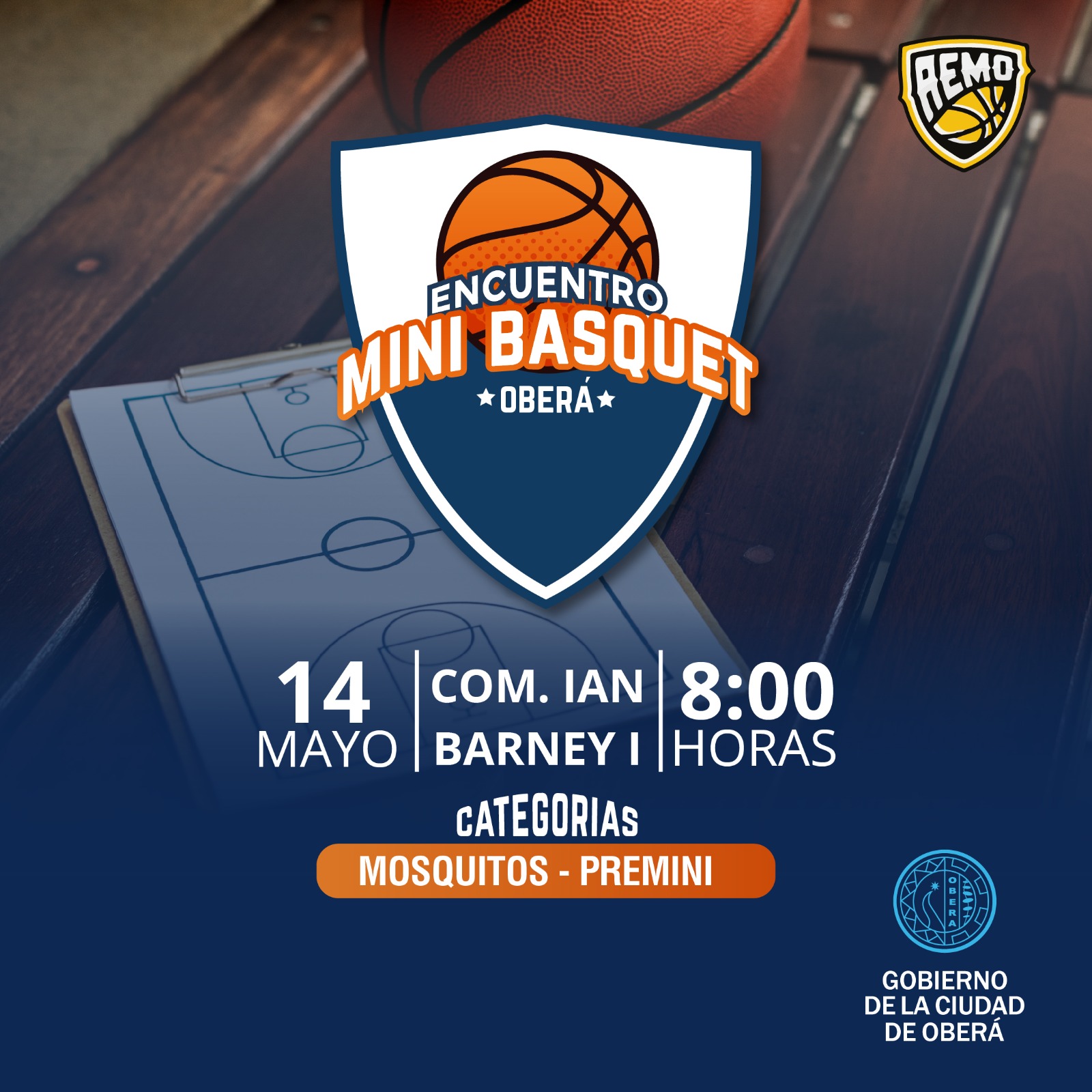 OBERÁ: Segundo encuentro de mini básquet en el polideportivo Ian Barney I