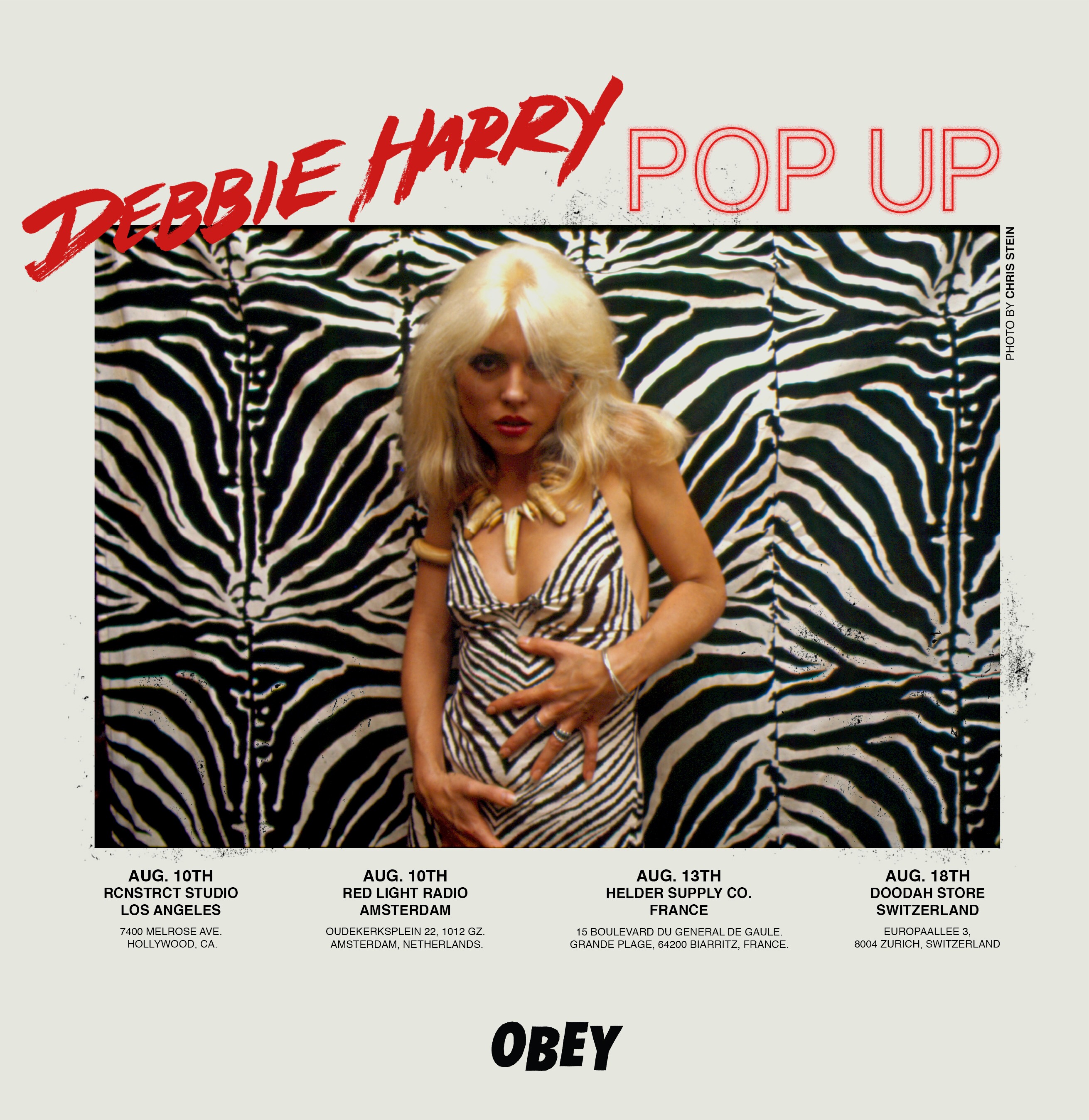 Debbie Harry Letterpresses Avail. 08/12 & 08/15! - Obey Giant