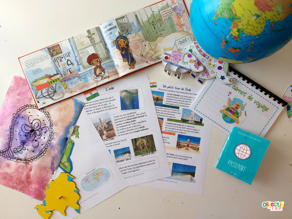 inde activités enfant tour du monde IEF pays découverte du monde instruction en famille projet école à la maison