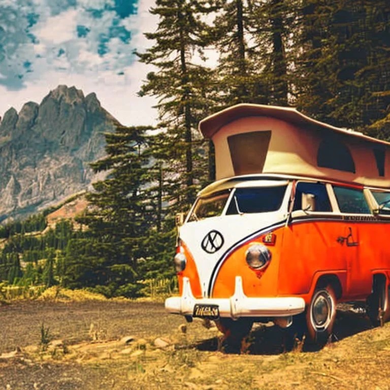 vw combi orange