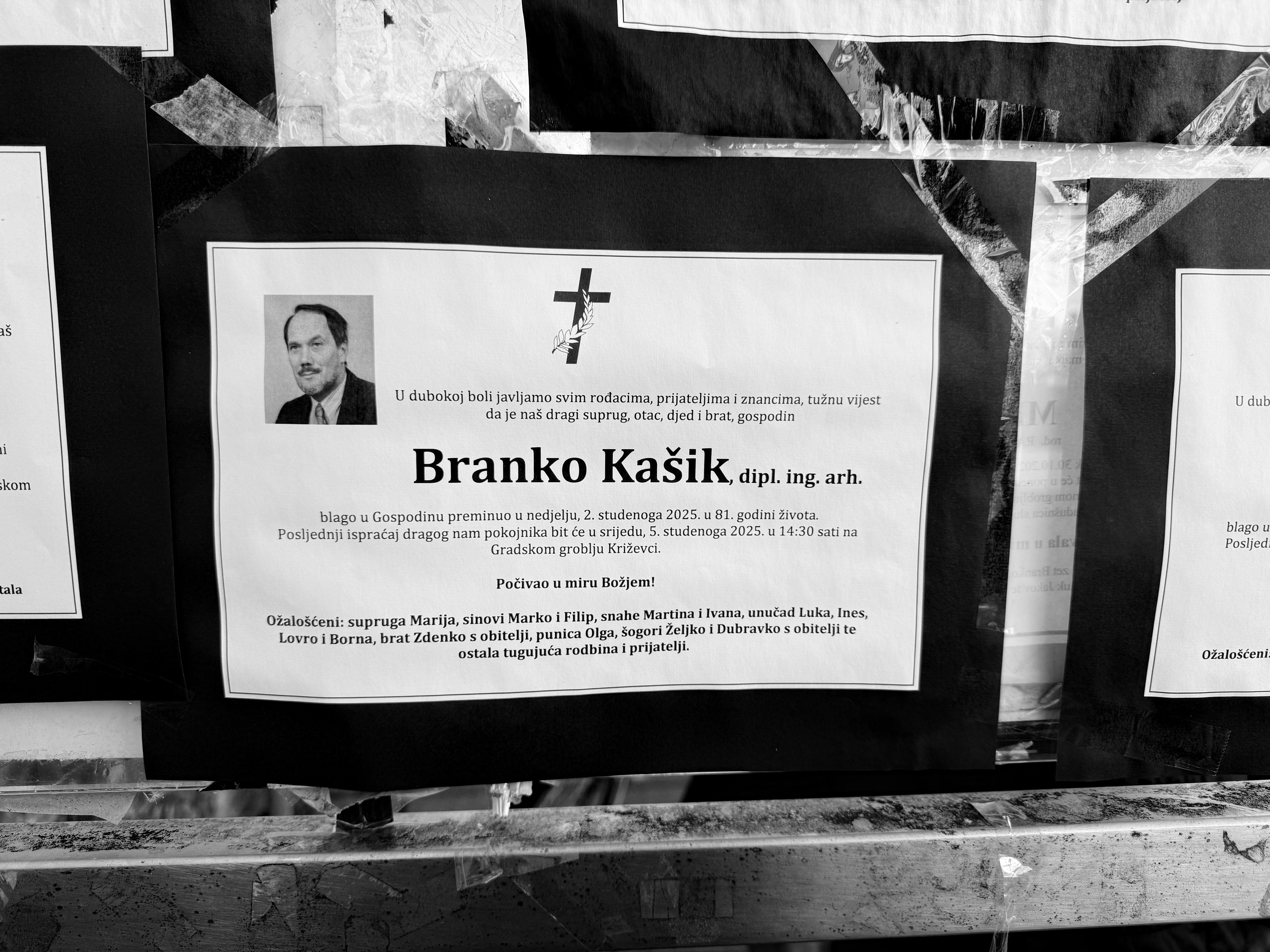 IN MEMORIAM Preminuo Branko Kašik