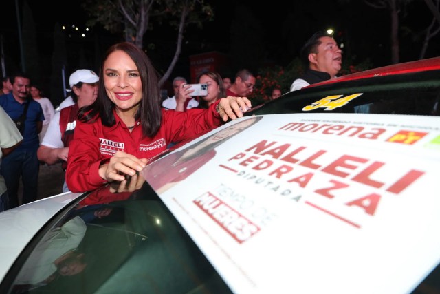 A primera hora, Nalleli Peraza inició campaña como candidata a diputada local por el distrito 17 de Morelia 3 Nalleli Pedreza