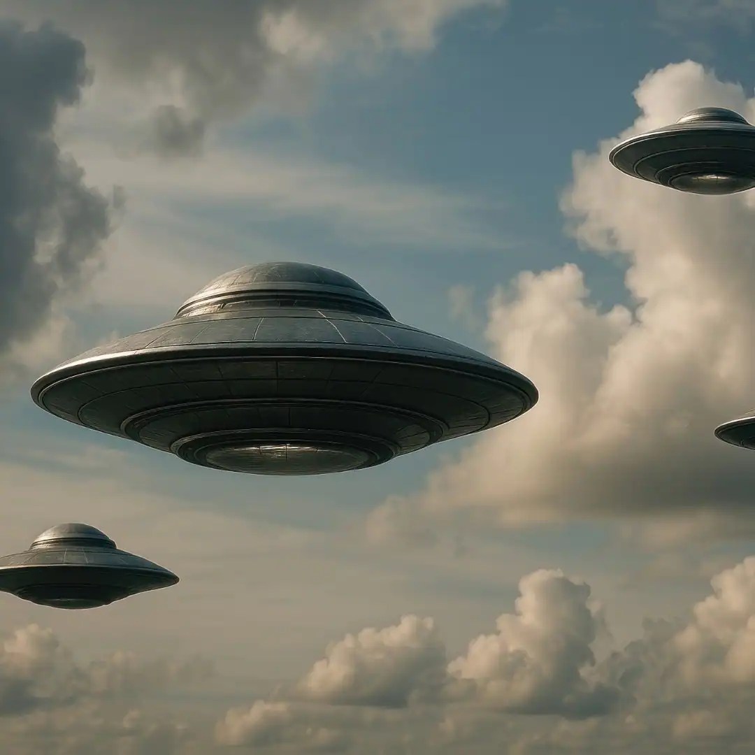 multiple ufos in the sky, hoax photo