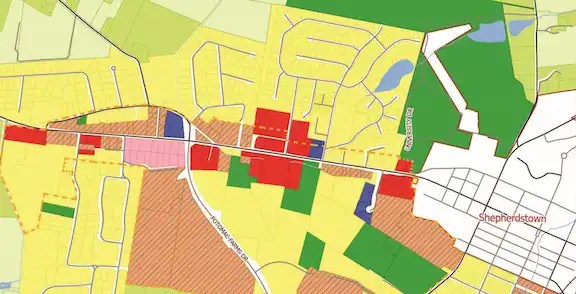 Shepherdstown preferred growth area (map snippet)