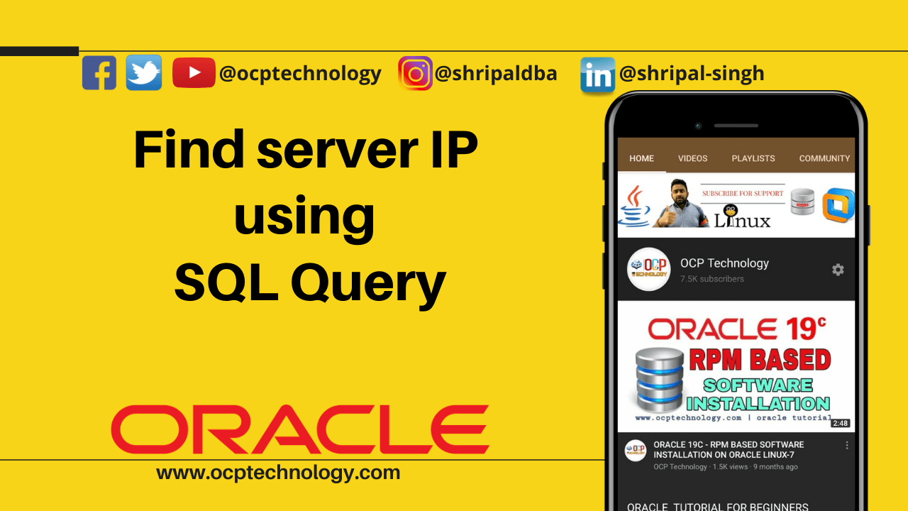 Find server IP using SQL Query