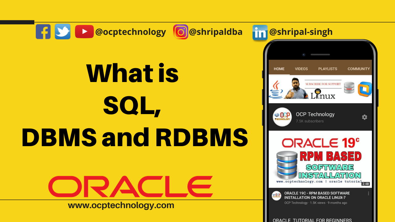 What is SQL DBMS and RDBMS