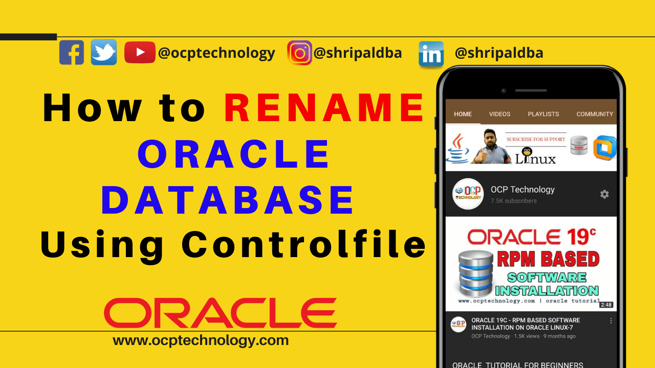 How to Rename Database Using Controlfile