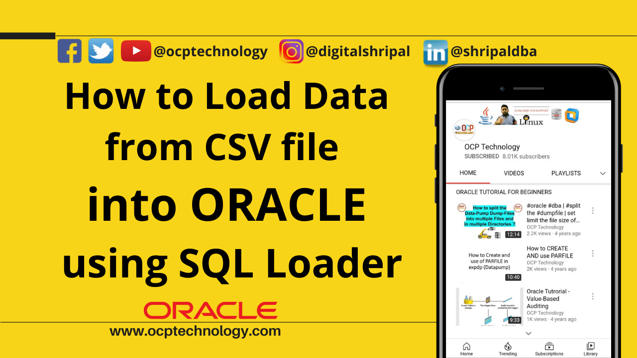 load data from CSV file into oracle using sql loader