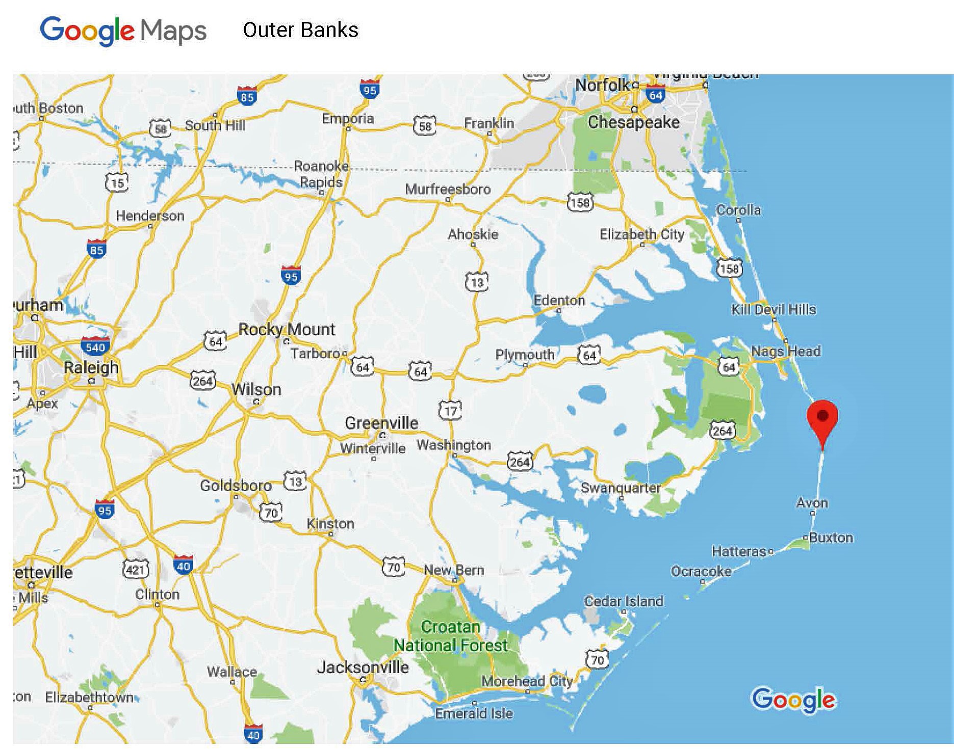 Outer Banks Google Maps2 Ocracoke Observer Outer Banks Google Maps2 