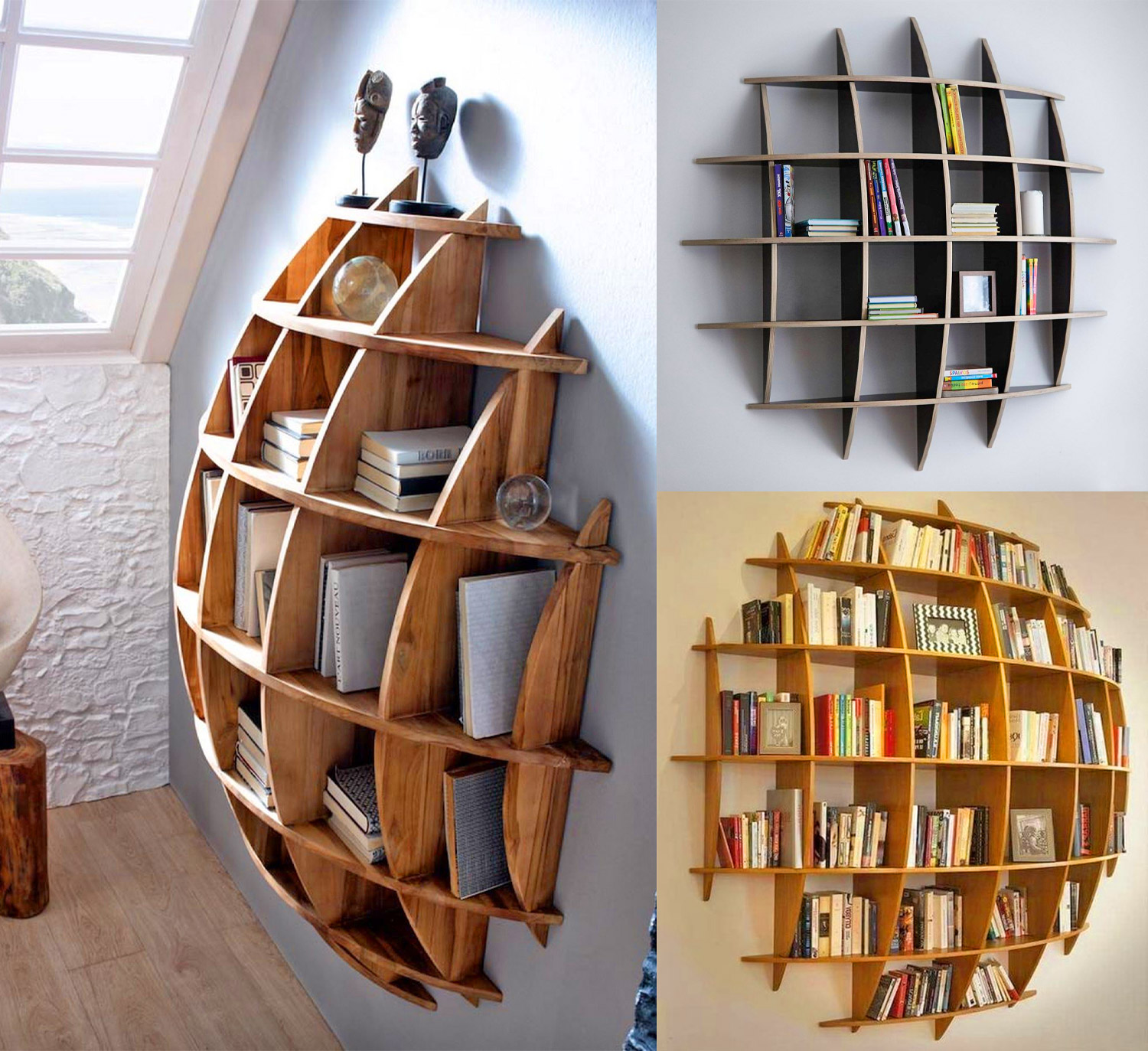 They can be found on amazon. This 3D Sphere Bookshelf Looks Like It's Sinking Into Your