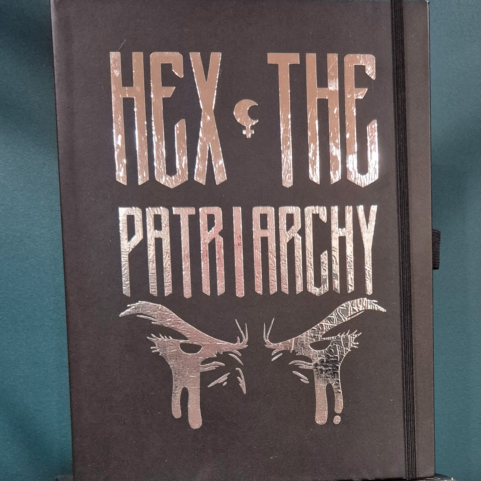Hex The Patriarchy, A4 Journal, Silver Foil