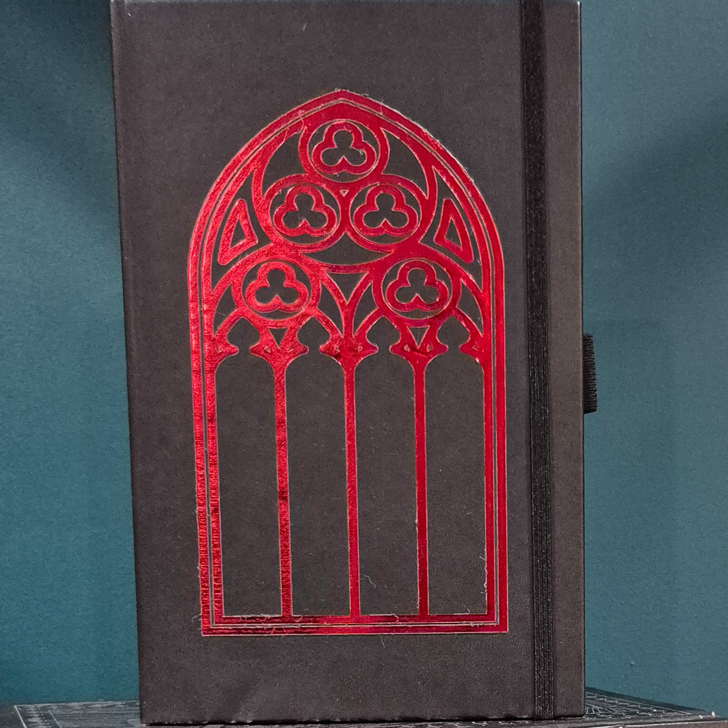 Gothic Arch, A5 Journal, Red Foil