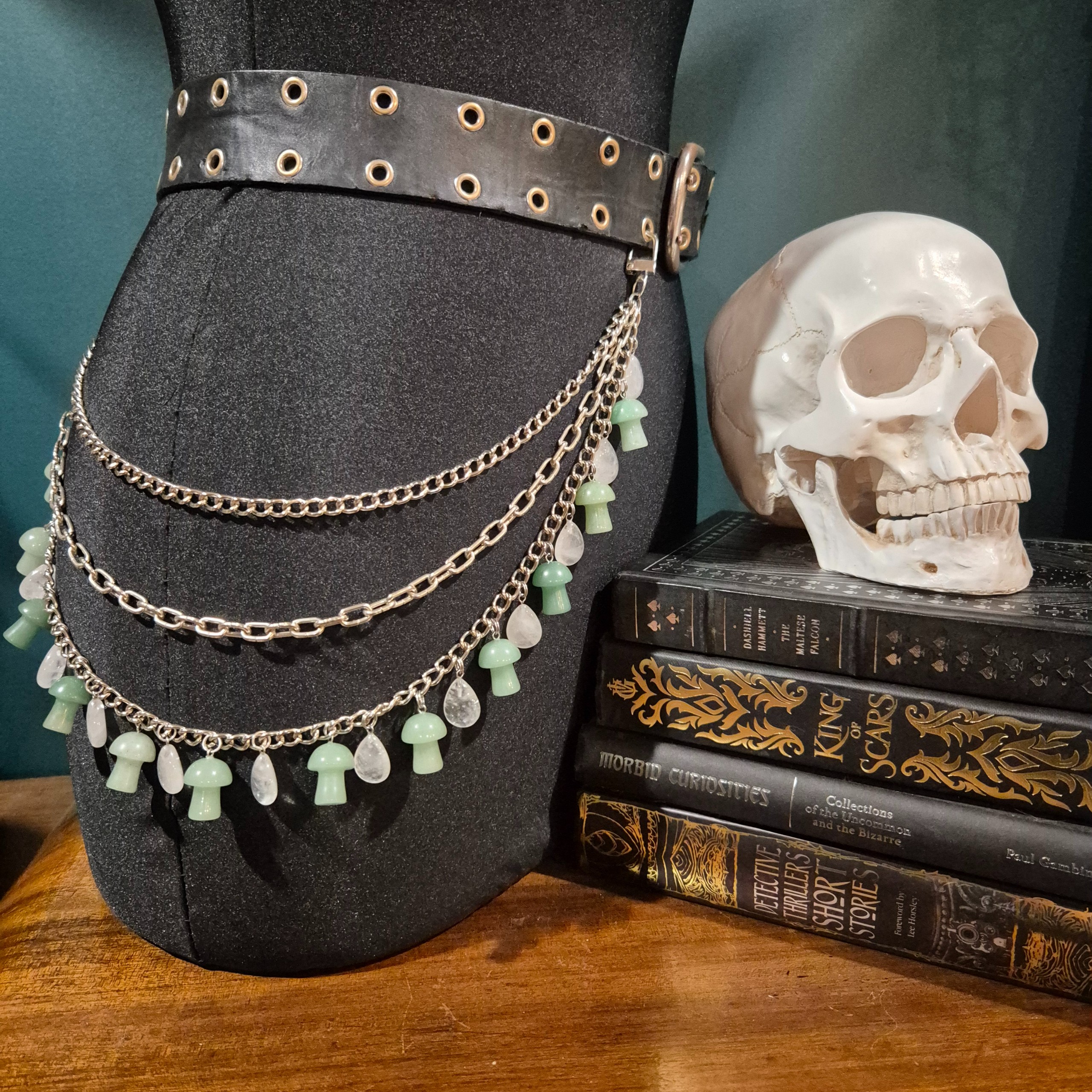 Aventurine Mushroom Belt Chain