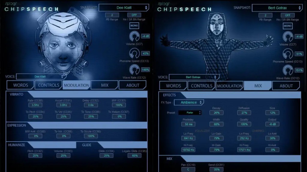 Chipspeech plugin interface