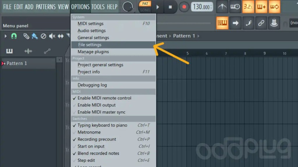 File Settings in FL Studio