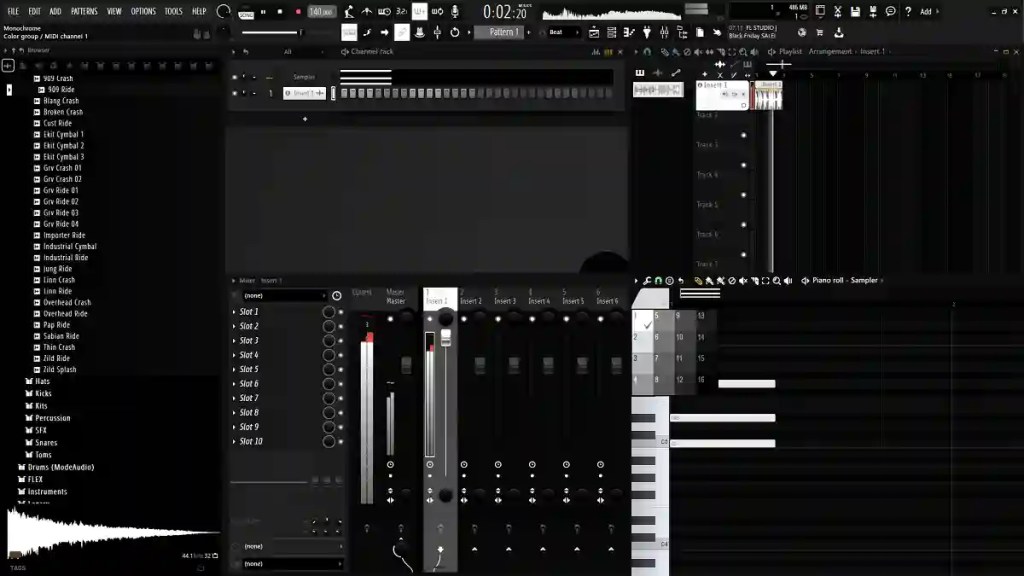 Monochrome FL Studio theme