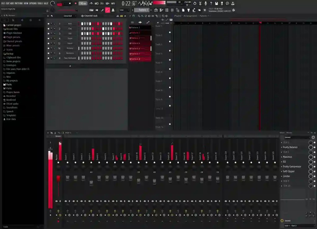 "Vampire Night" - a dark FL Studio theme