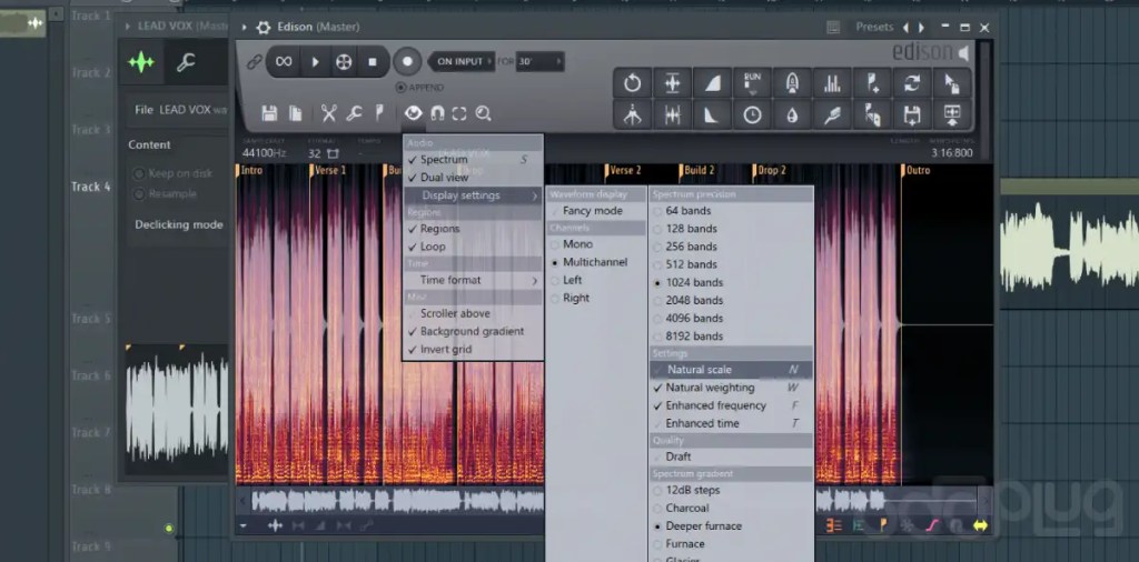 selecting natural scale under the display settings