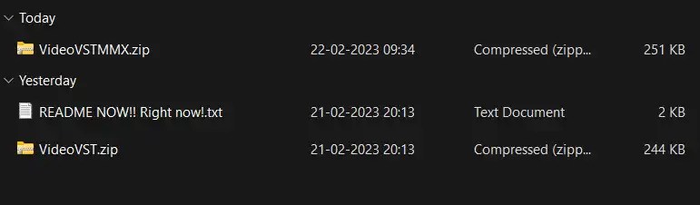VideoVST plugin files