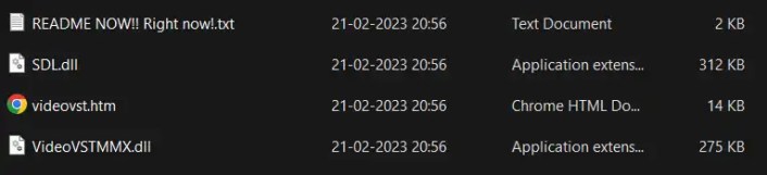 Extracted files of VideoVST