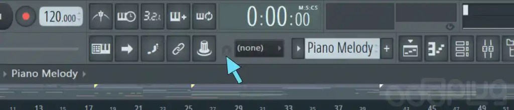 Snap setting button in FL Studio