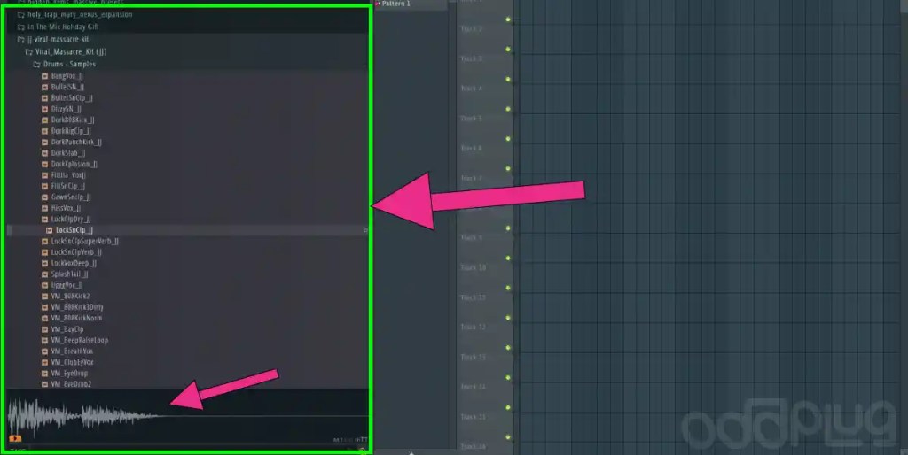 Browser window in FL Studio