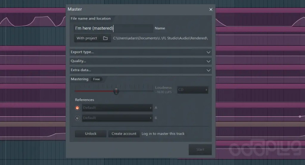 Mastering panel in FL Studio