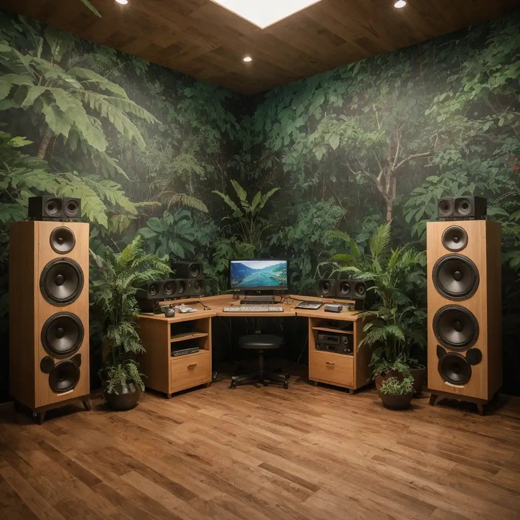Tropical-themed Recording Studio Idea