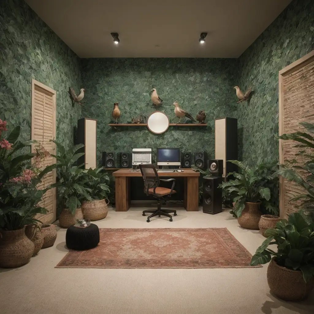 Tropical-themed Recording Studio Idea