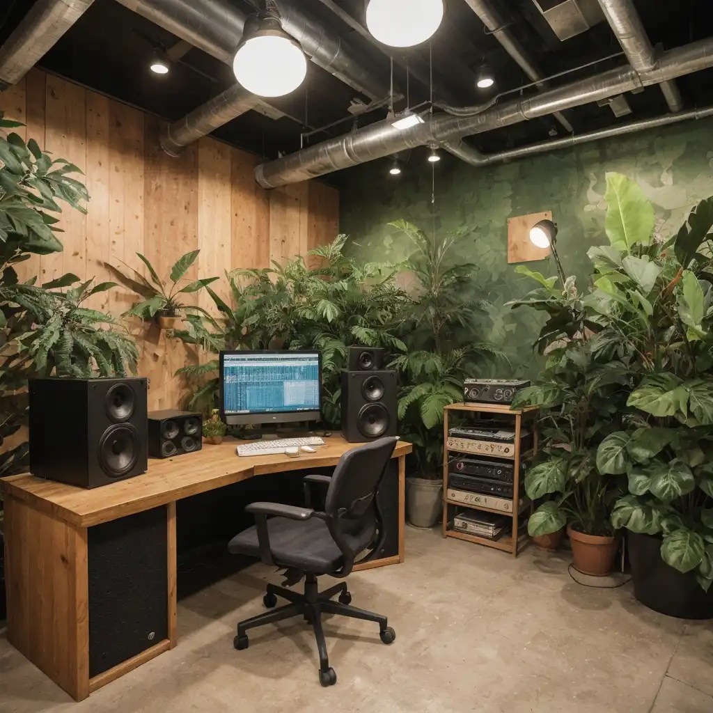 Tropical-themed Recording Studio Idea