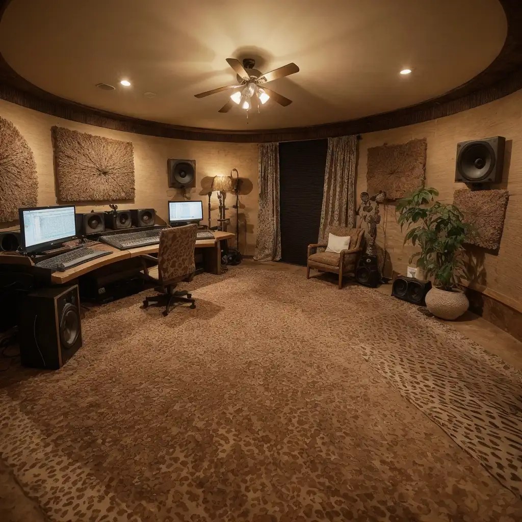Tropical-themed Recording Studio Idea