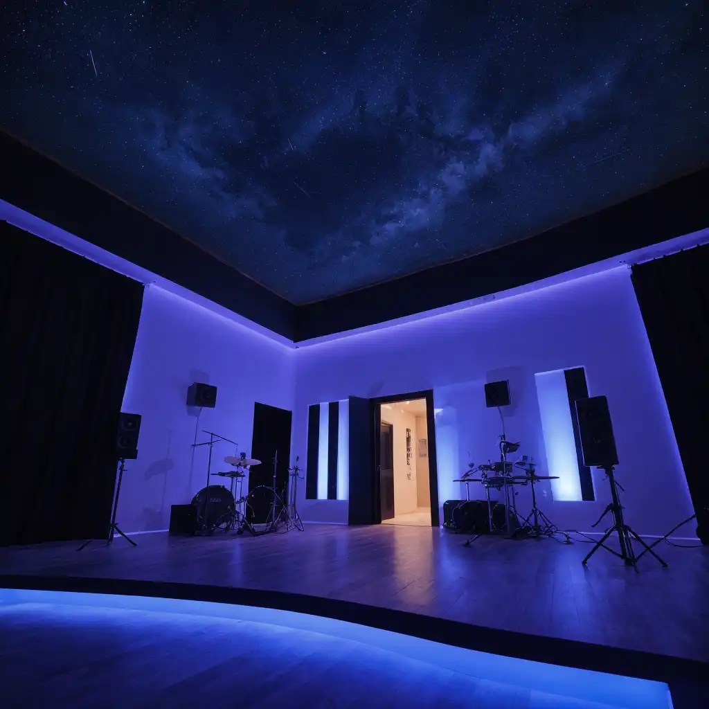 Tropical-themed Recording Studio Idea