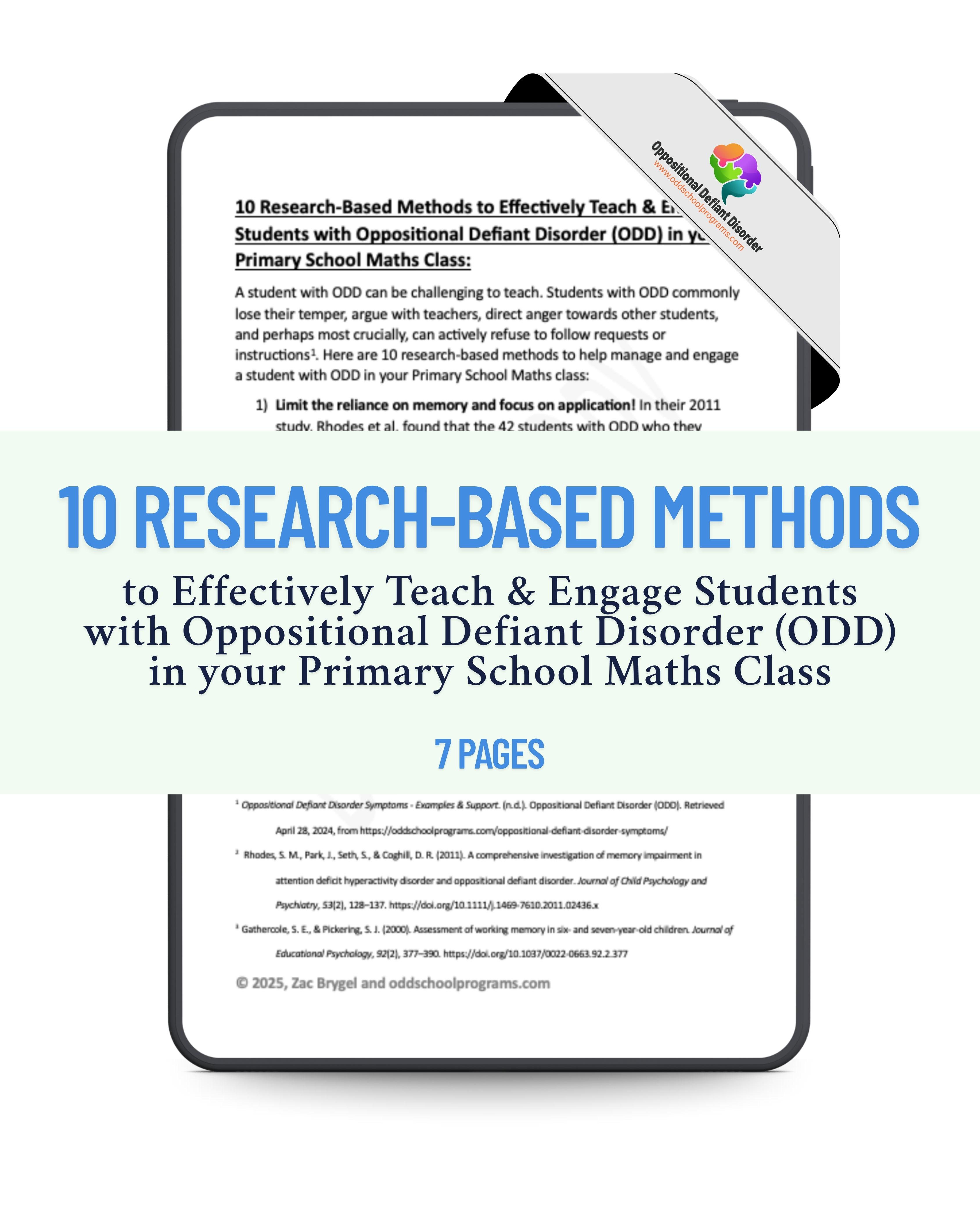 Engaging ODD-Primary Students in Maths