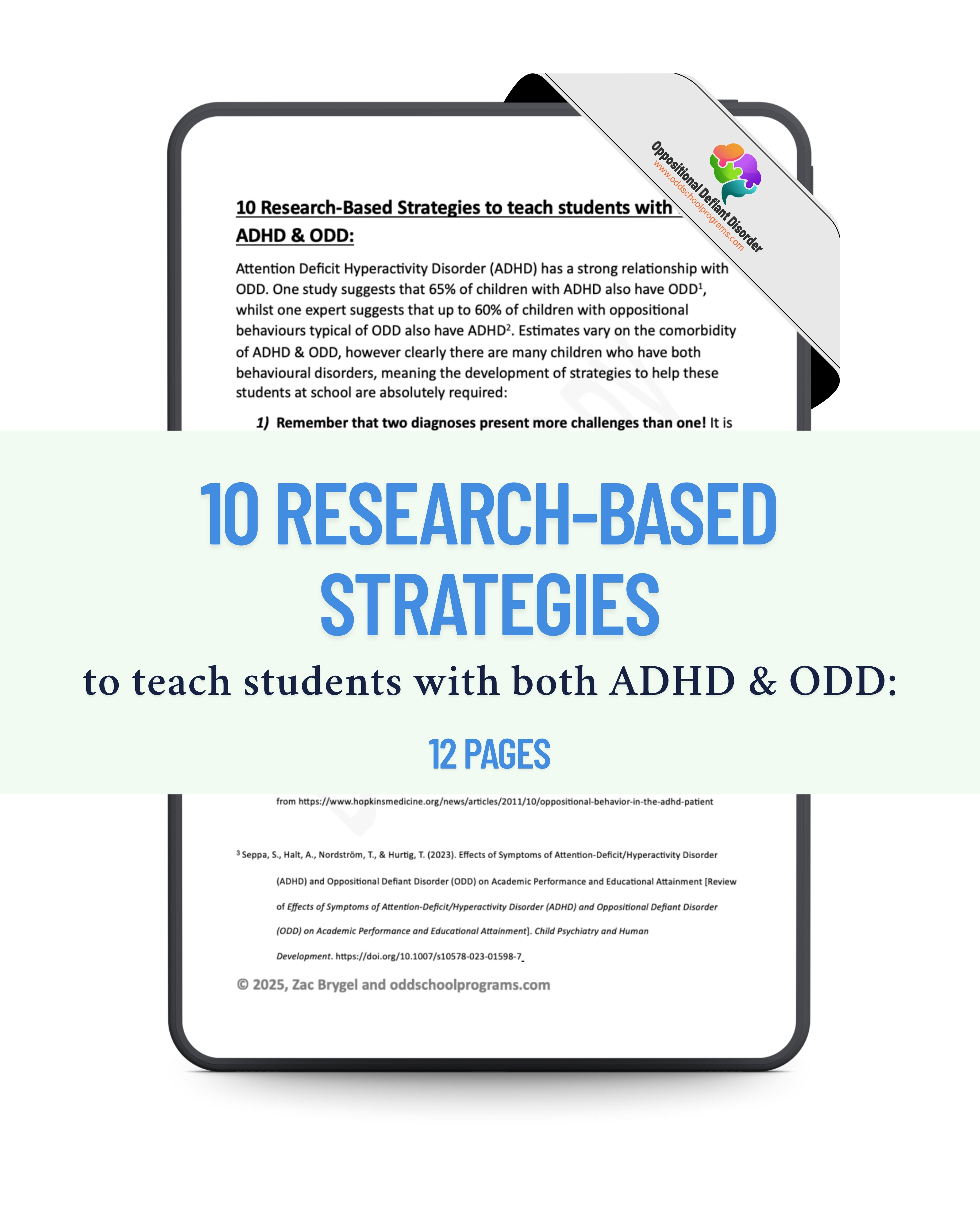 Practical Strategies for teaching students with ADHD & ODD