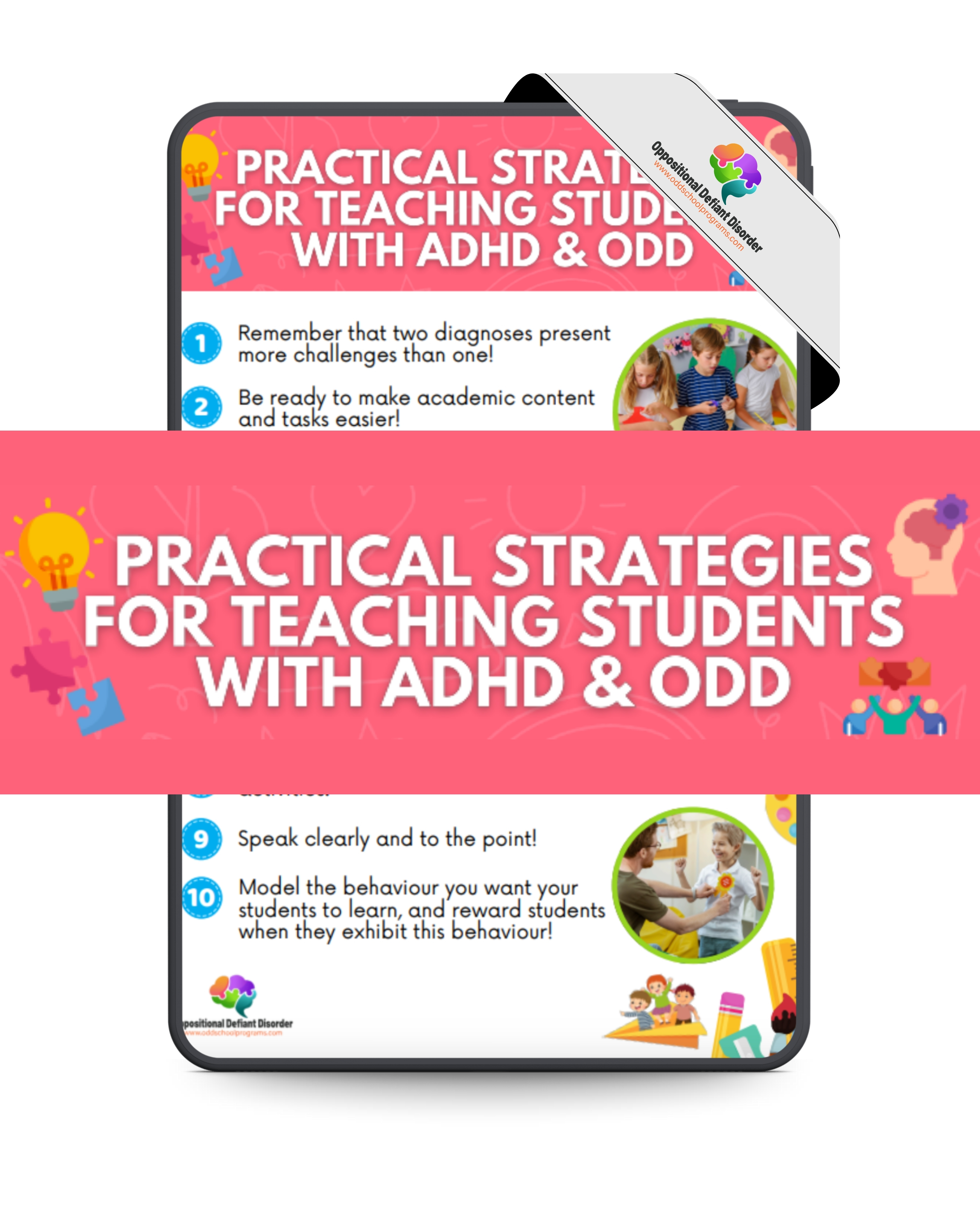 Practical Strategies for teaching students with ADHD & ODD Poster