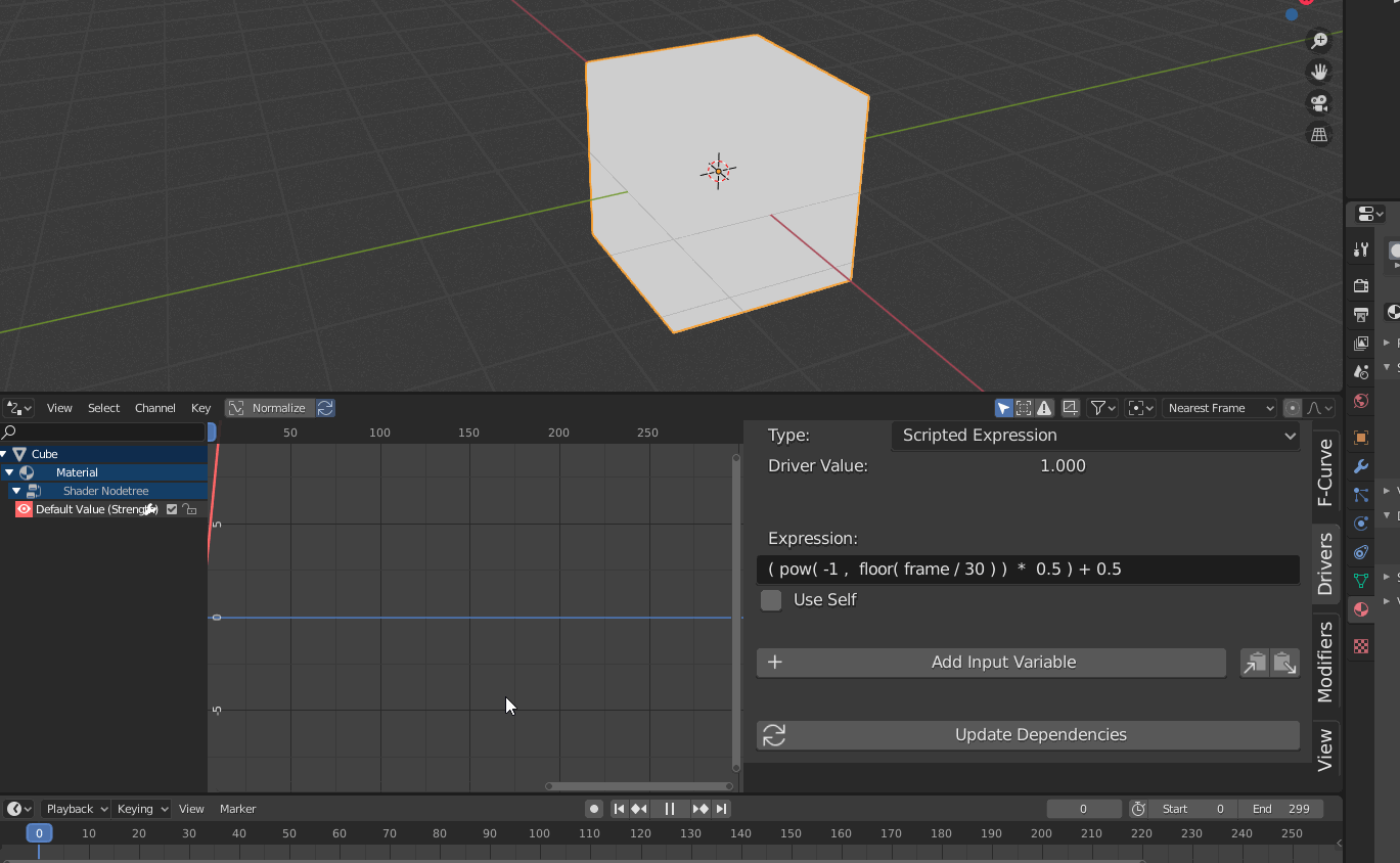 Blender Basic timedependent animation driver examples